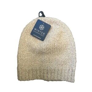 Winter Essentials Beige Cozy Hat - Stylish & Warm Beanie for Cold Weather